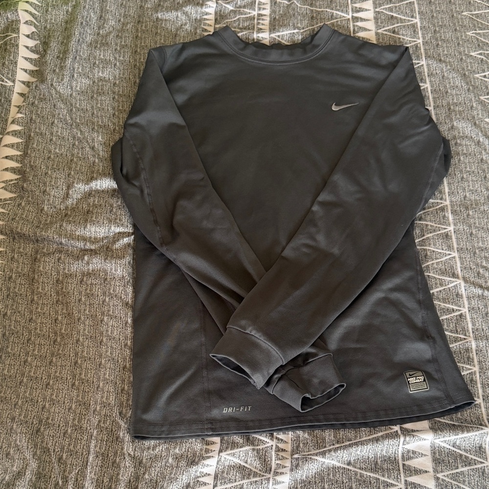 Nike Charcoal Dri-FIT Long Sleeve Top
